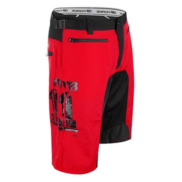 Pantaloni Force MTB-11 cu sub-pantaloni cu bazon Rosii M