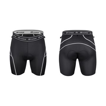 Pantaloni Force MTB-11 cu sub-pantaloni cu bazon Gri XS