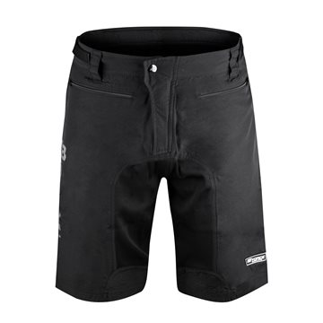 Pantaloni Force MTB-11 cu sub-pantaloni cu bazon Negri M