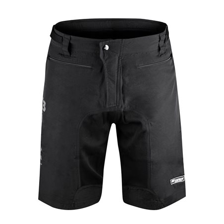 Pantaloni Force MTB-11 cu sub-pantaloni cu bazon Negru XXL