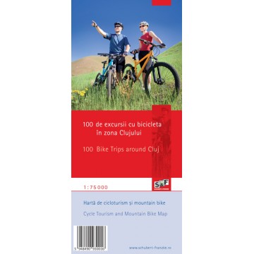 Harta 100 excursii cu bicicleta în zona Clujului